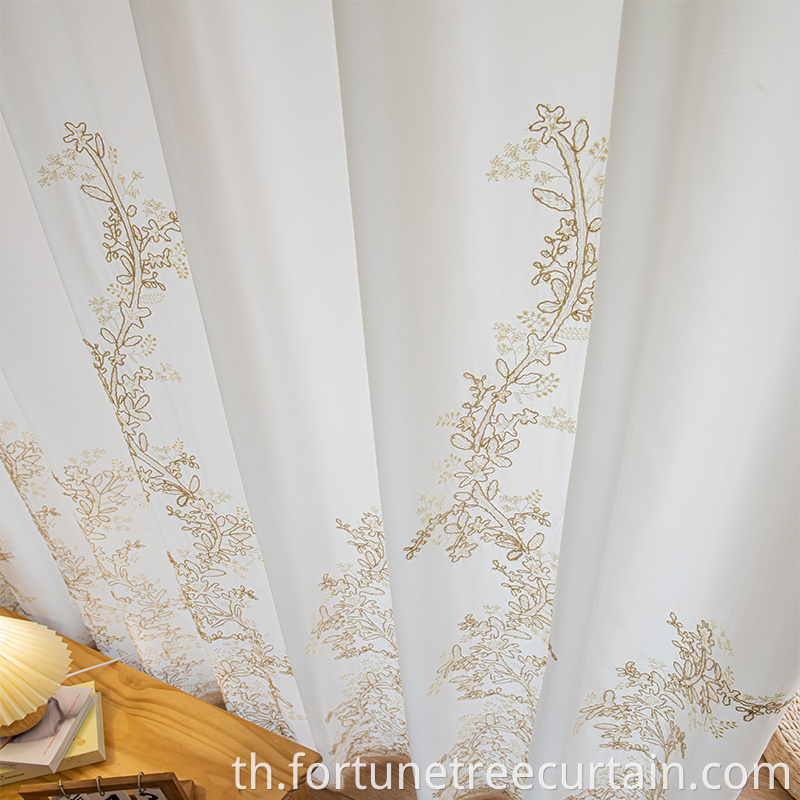 Embroidery Backdrop Voile Curtains